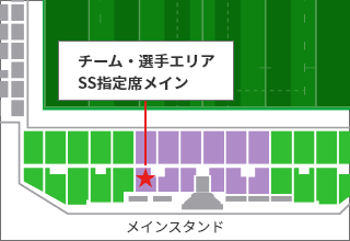 チーム・選手エリア／SS指定席メインのマップ