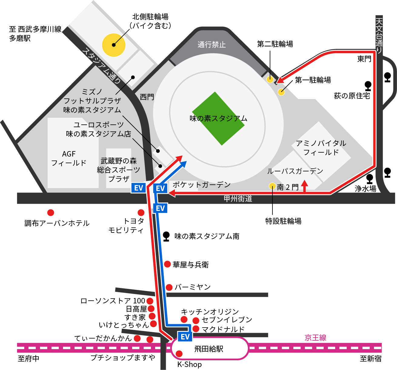 スタジアム周辺地図イメージ