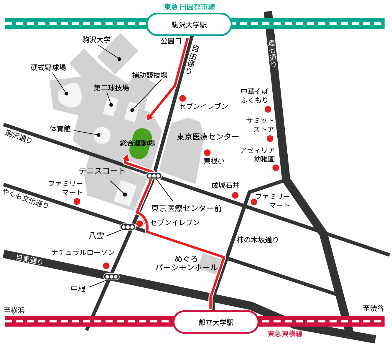 スタジアム周辺地図イメージ