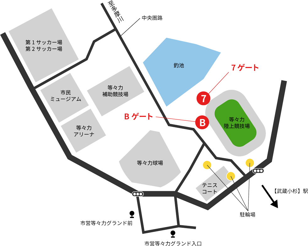 スタジアム周辺地図イメージ